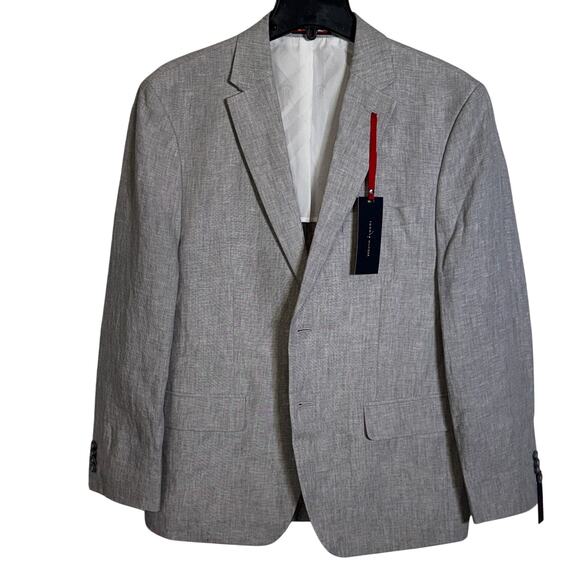 Tommy Hilfiger Men's Modern-Fit Flex Stretch Linen Suit Light Grey 40S $360